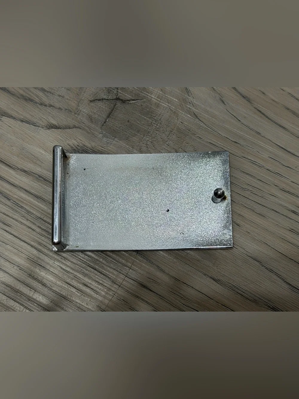 Salvatore Ferragamo Vintage Belt Buckle In White Leather And Silver EUC Rare